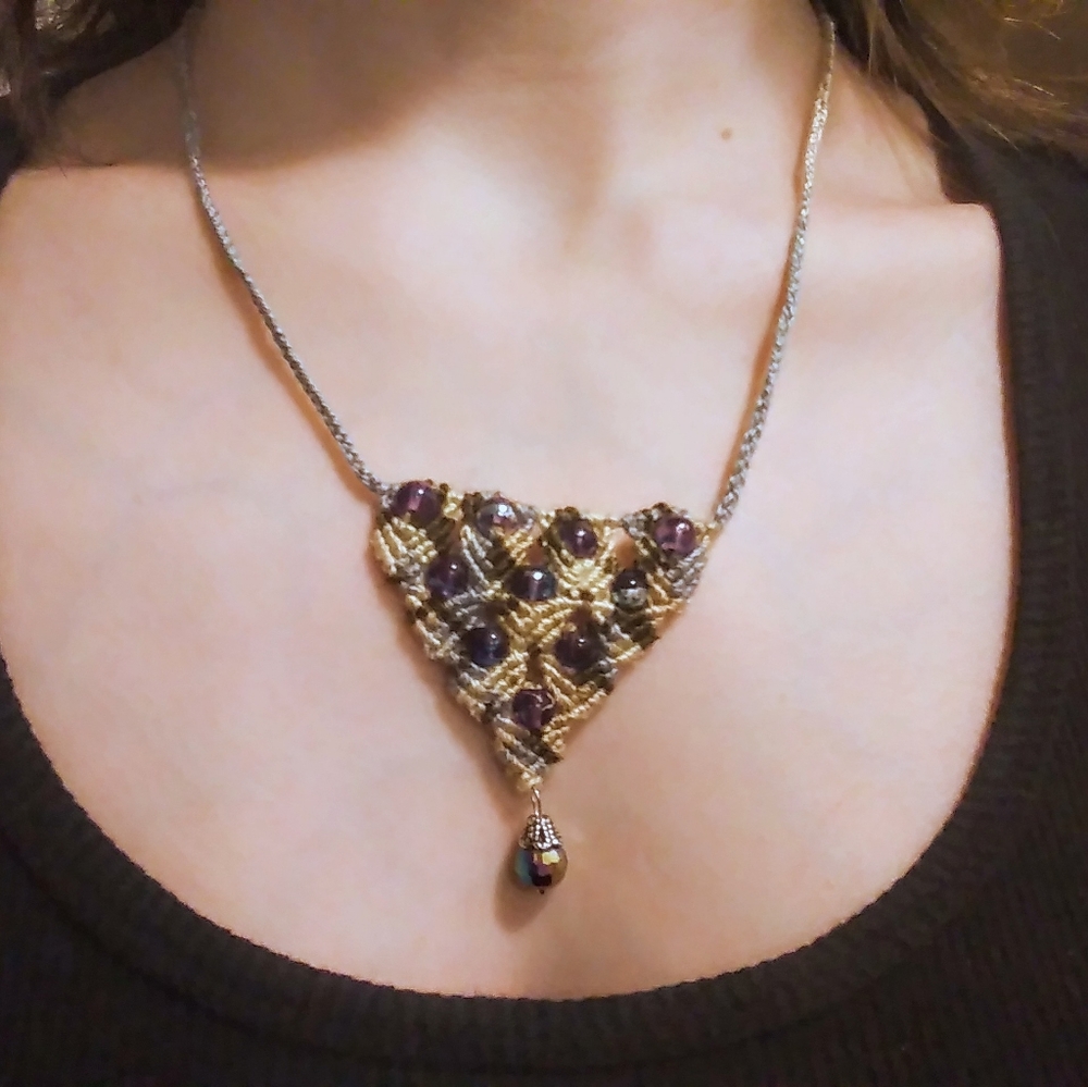 Hand made Macrame necklace